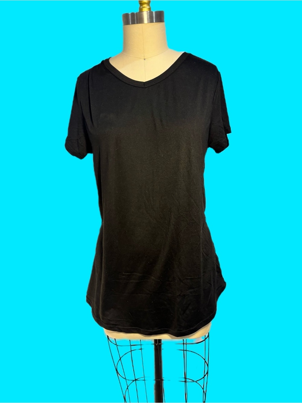 Classic Black V-Neck Women's Tee